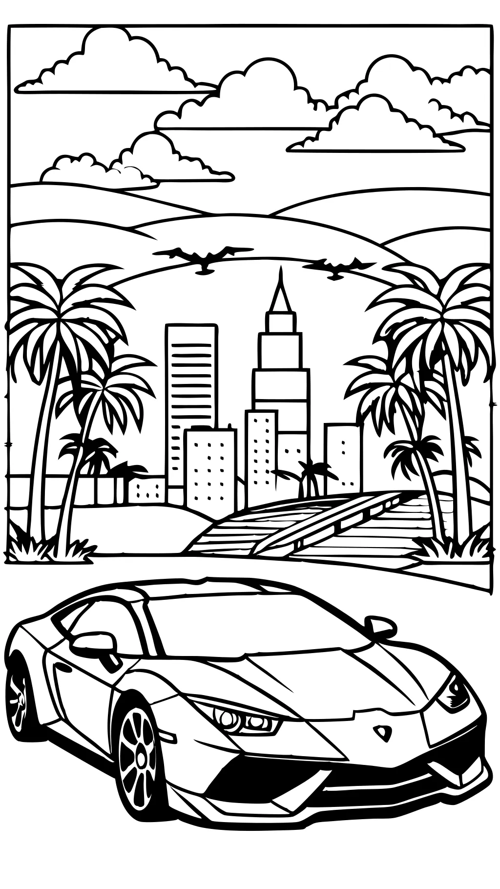 lamborghini coloring page